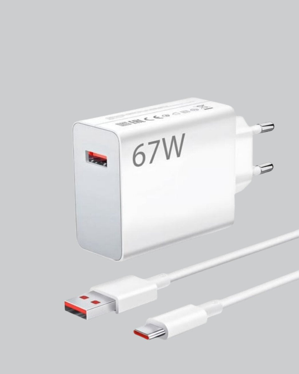 67 Watt Type C Şarj Adaptörü Poco X3 X4 X5 Pro Uyumlu
