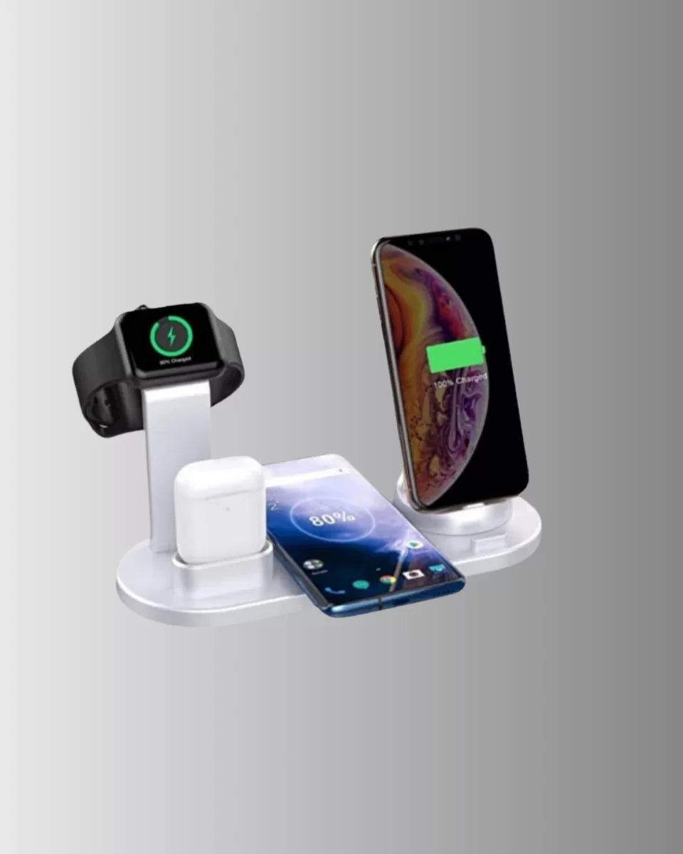 Kablosuz Şarj İstasyonu 4’ü 1 Arada iPhone Watch ve AirPods Uyumlu