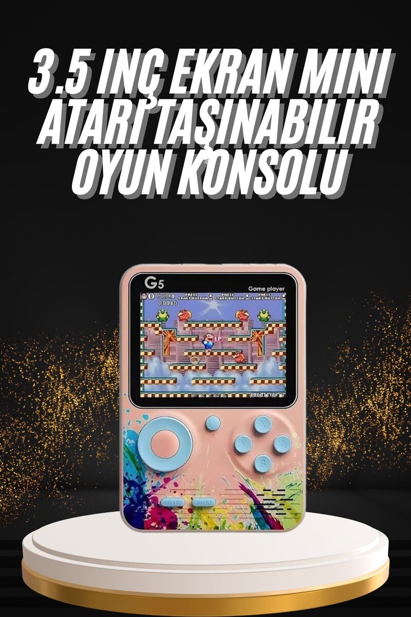 Televizyona Bağlanan Çift Joystick Taşınabilir Klasik Retro Oyunlu