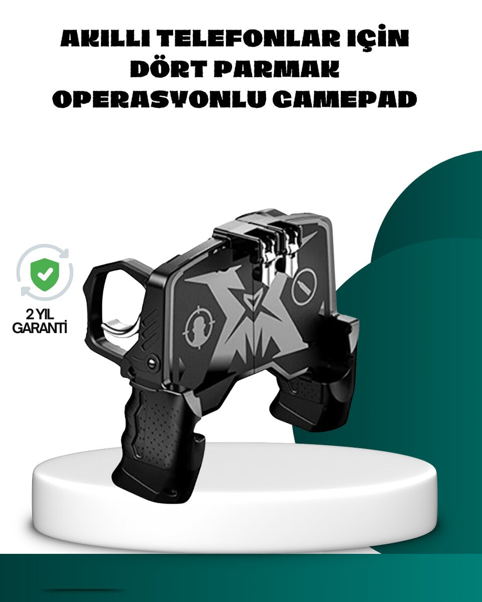 Mobil FPS Oyunlar İçin Dört Parmak Uyumlu Gamepad