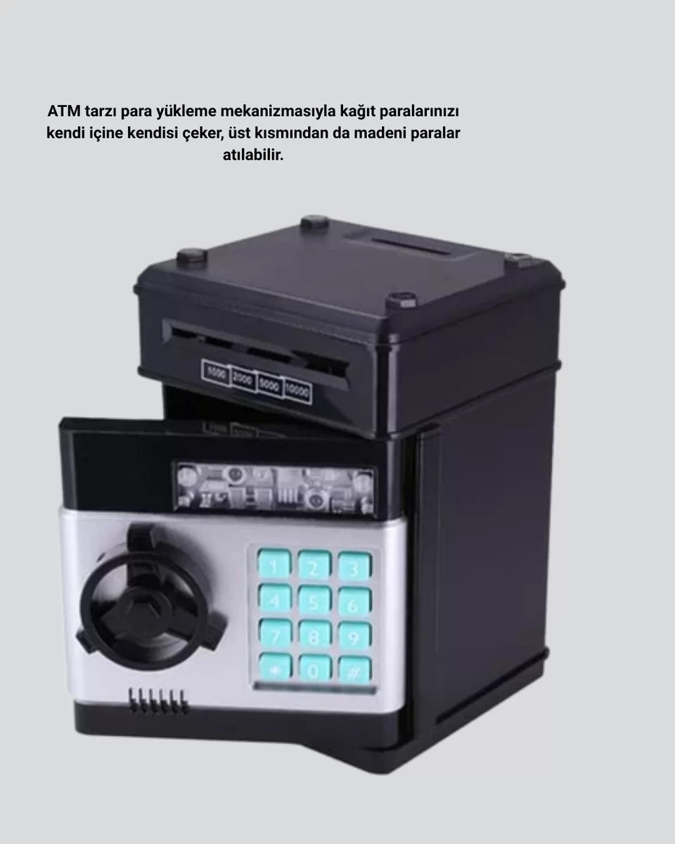 Şifreli ATM Kasa Görünümlü Para Biriktirme Kumbarası