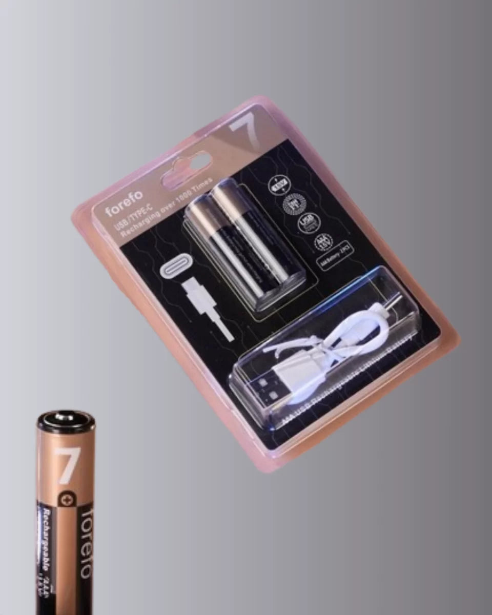 USB Type-C Şarjlı AAA Lityum Pil 1000+ Şarj Döngüsü ile Uzun Ömür