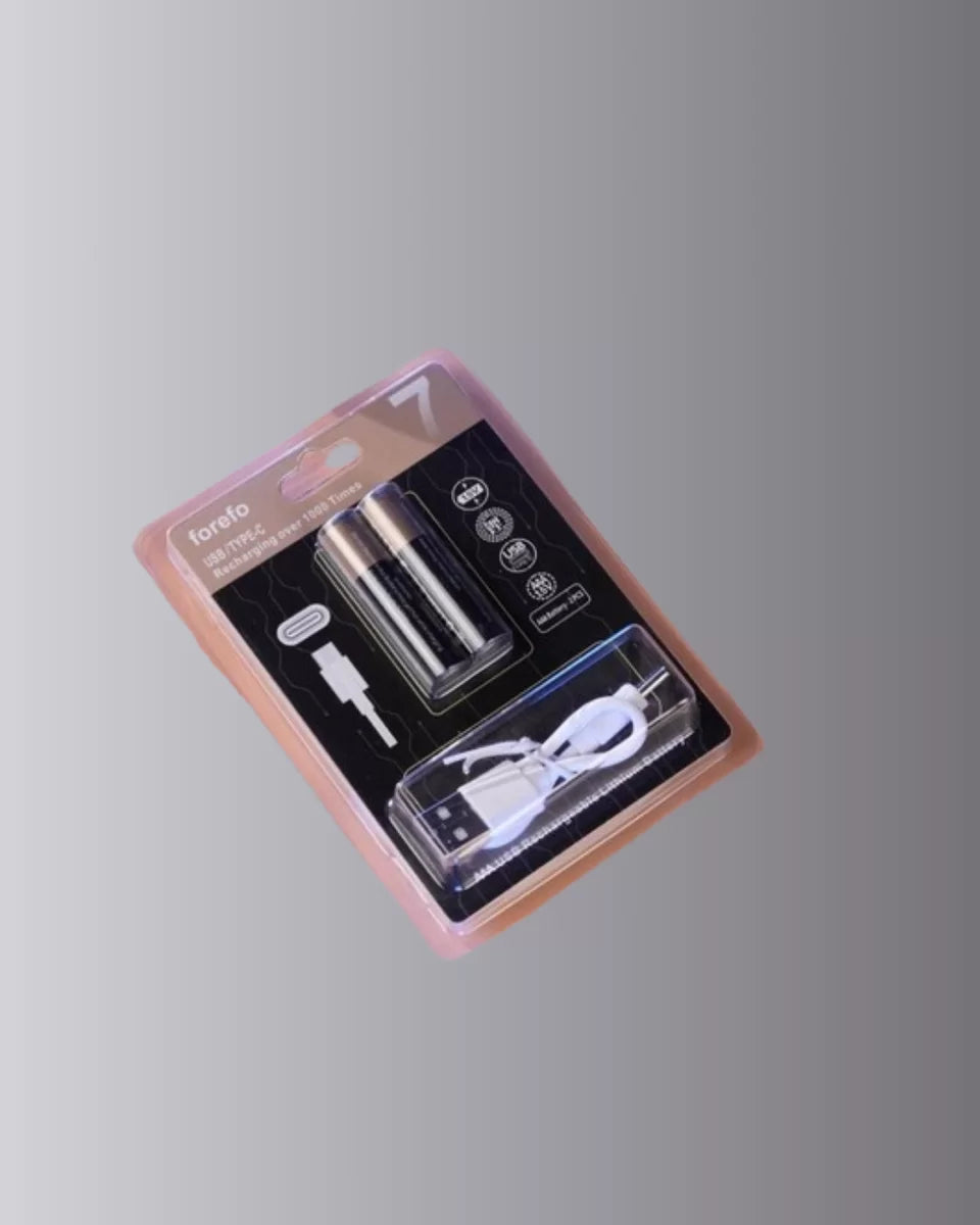 USB Type-C Şarjlı AAA Lityum Pil 1000+ Şarj Döngüsü ile Uzun Ömür