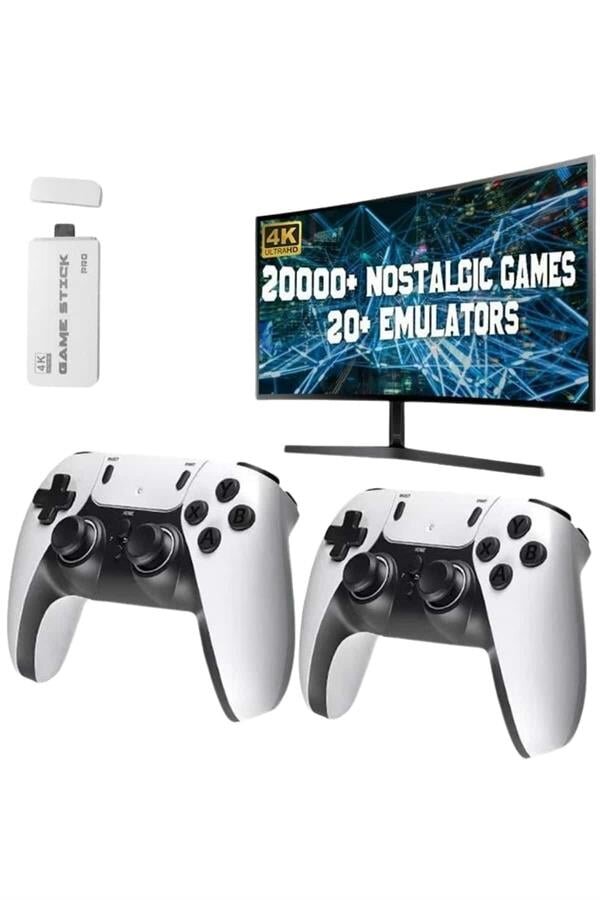 3D 4K HD 2.4G Game Stick 4K Ultra Hd Oyun Konsolu Çift Kollu