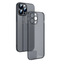Ally iPhone 13 Pro 6.1inch Frosted Glass Şeffaf Kamera Korumalı Kılıf