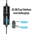 ALLY 3.5MM Universal Lavalier Kablolu Yaka Mikrofonu 6 Metre