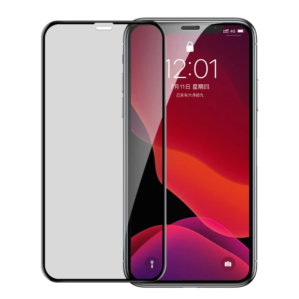 Baseus İPhone 11 Pro/ XS/X 023mm Anti Spy Çerçeveli Tempered Cam Ekran Koruyucu