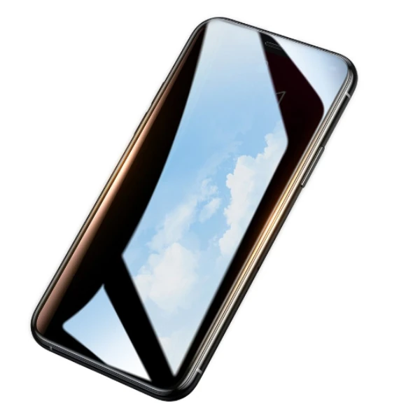 Baseus İPhone 11 Pro/ XS/X 023mm Anti Spy Çerçeveli Tempered Cam Ekran Koruyucu