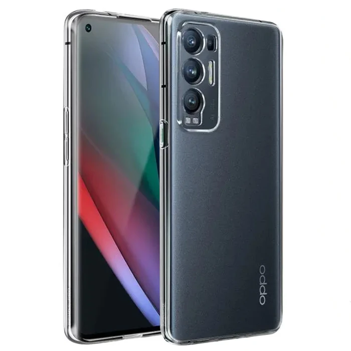 Ally OPPO Find X3 NEO Kılıf Kamera Korumalı Ultra İnce Şeffaf Silikon Kılıf
