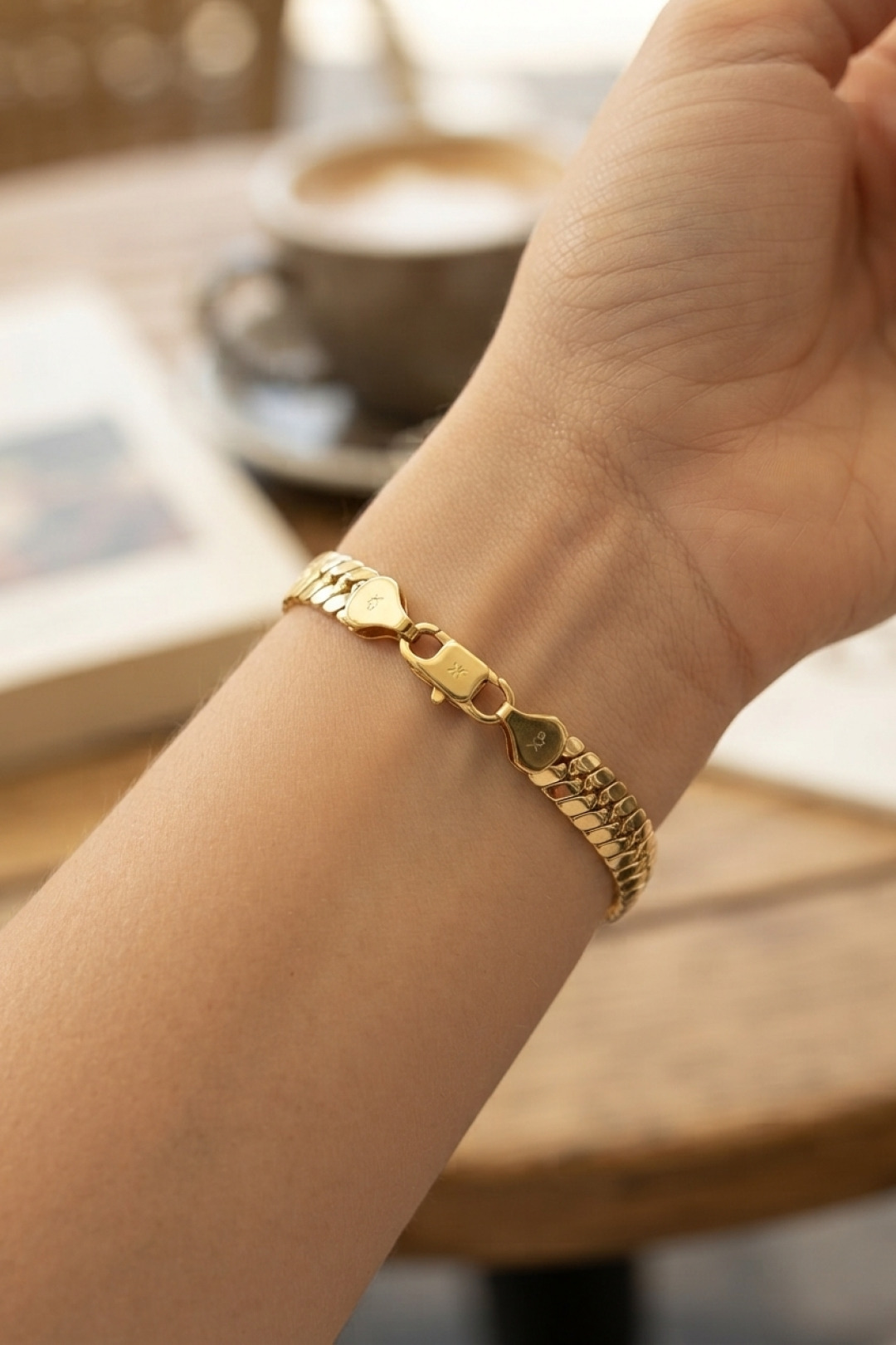 Xuping Gold Renk Yılan Zincir Model Kadın Bileklik 5886