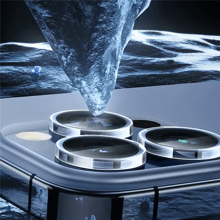 Baseus iPhone 15 Pro/15 Pro Max için Sapphire Serisi HD Cam Kamera Koruyucu