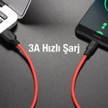 HOCO X21 Plus USB to Type-C 3A Silikon Hızlı Şarj ve Data Kablosu