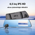 Hoco DV4 DVR Ön Ve Arka Sürüş Kaydedici 45 İnç LCD Dikiz Aynası Araç kamerası