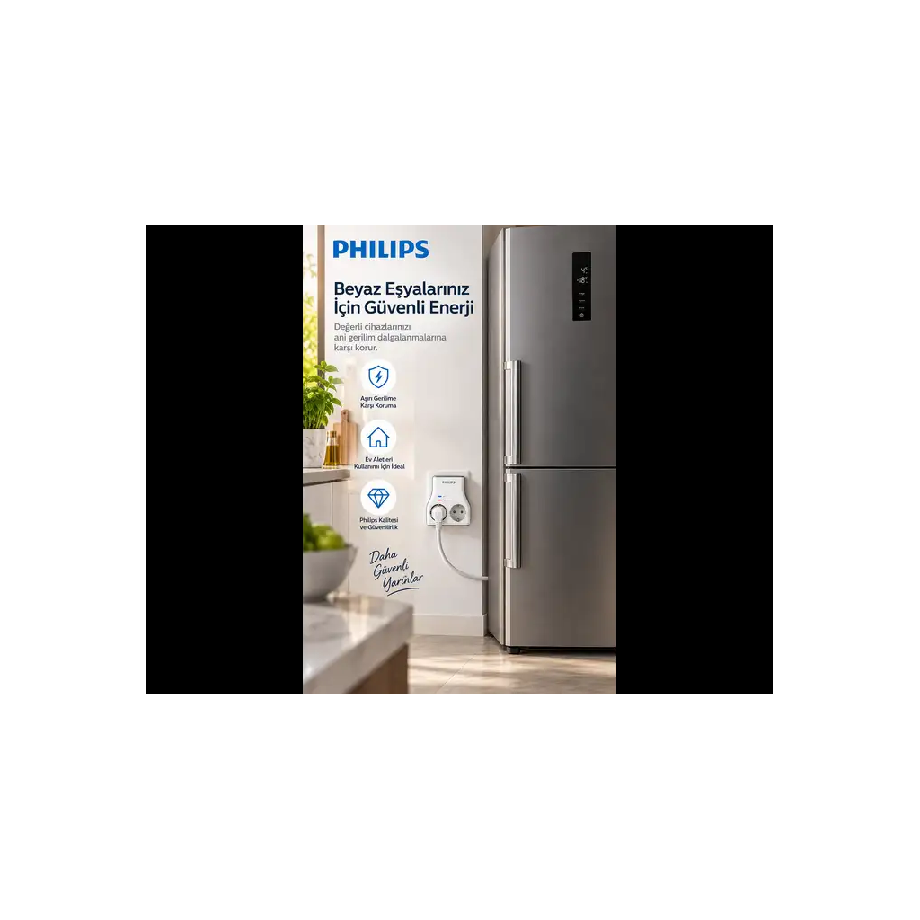 PHILIPS CHP7022W/62 2li Akım Korumalı Priz 1140 Joules (Beyaz)(1923)