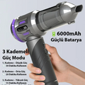 ALLY Powerjet Pro 20000pa Güçlü Portatif 3 Kademeli Tasinabilir Vakumlu Kablosuz Üflemeli Mini Araç Süpürgesi