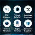 Ally iPhone 12 Pro 6.1inç Kılıf Kamera Korumalı Ultra İnce Şeffaf Silikon Kılıf