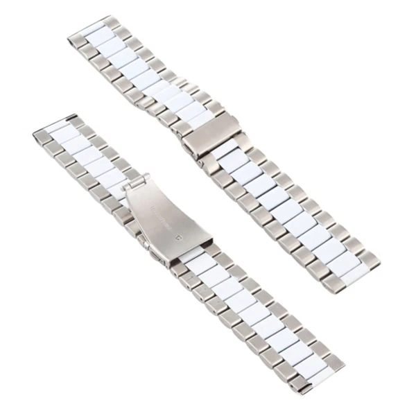 22MM Gear S3 Watch 4 -GT2 GT2E 46MM KayışKordon Seramik Paslanmaz Çelik