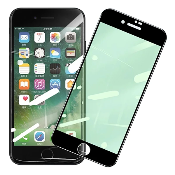 ALLY İPhone 8 Plus 7 Plus Anti -Blue Green Light Göz Korumalı Tempered Full Ekran Koruyucu
