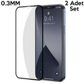 Baseus İPhone 12-12 Pro 6.1 0.3MM 3D Full Tempered Cam Ekran Koruyucu 2Adet Set