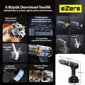 EZERE ST-6609C 20000pa Güçlü Dijital Göstergeli Vakumlu Kablosuz Üflemeli Araç Süpürgesi