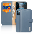 Dux Ducis iPhone 12 Pro Max Kılıf Mıknatıslı Cüzdanlı Deri Kılıf Hivo Series
