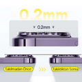 Baseus iPhone 15/15 Plus için Crystal Serisi HD Cam Kamera Koruyucu 2 Adet Set