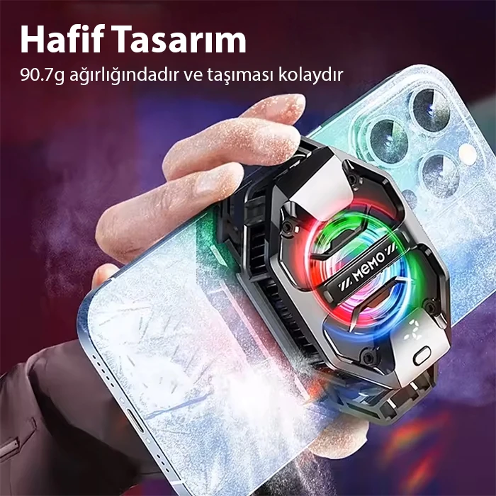 MEMO DL20 AI Yarı İletken Dondurucu Arka Klipsli Soğutma Radyatörü IPhone Android PUBG Oyun Soğutucu 3 Aşamalı