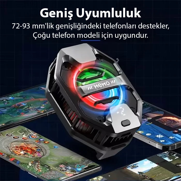 MEMO DL20 AI Yarı İletken Dondurucu Arka Klipsli Soğutma Radyatörü IPhone Android PUBG Oyun Soğutucu 3 Aşamalı