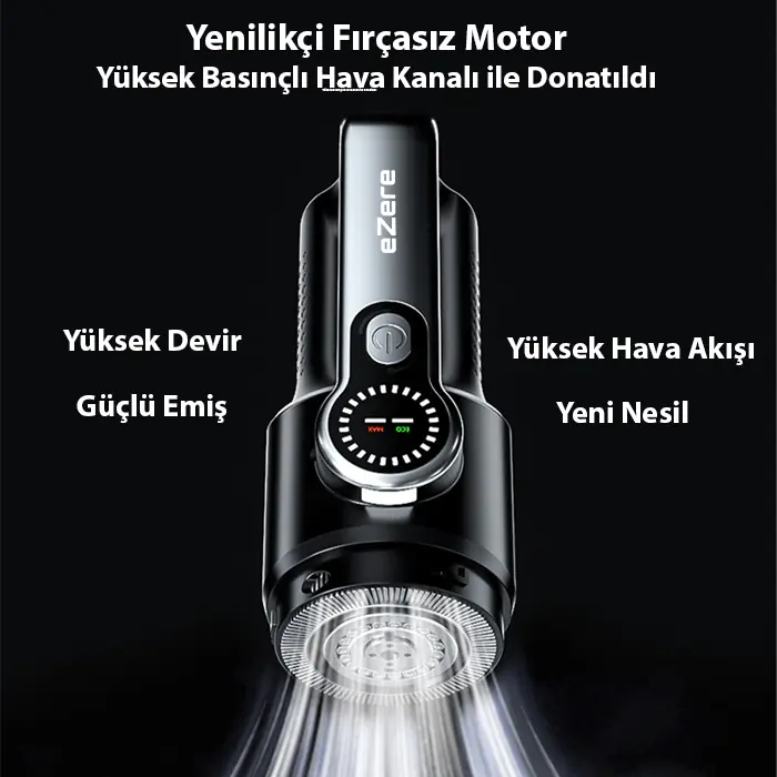 EZERE PowerVac1 20000pa Araç İçi ve Ev Tipi Şarjlı Vakum Süpürge