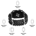 Ally Apple Watch 7-8 45mm 6-5-4 44mm Full Boncuk Taşlı Kordon Kayış 3-2-1 42mm