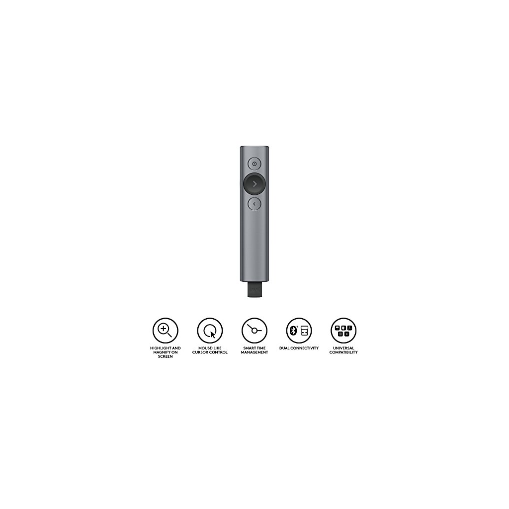 LOGITECH 910-004861 Spotlight Wireless Presenter Sunum Cihazı (Gri)(1923)