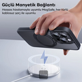 Baseus iPhone 15 Plus SkyRing Serisi Standlı Magsafe Manyetik Kılıf + Tempered Ekran Koruyucu Set