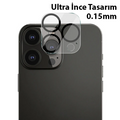 ALLY İPhone 13 Pro-13 Pro Max 3D Full Tempered Glass Cam Kamera Koruyucu