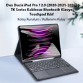Dux Ducis iPad Pro 12.9 (2020/2021/2022) TK Series Kablosuz Bluetooth Klavye Touchpad Kılıf