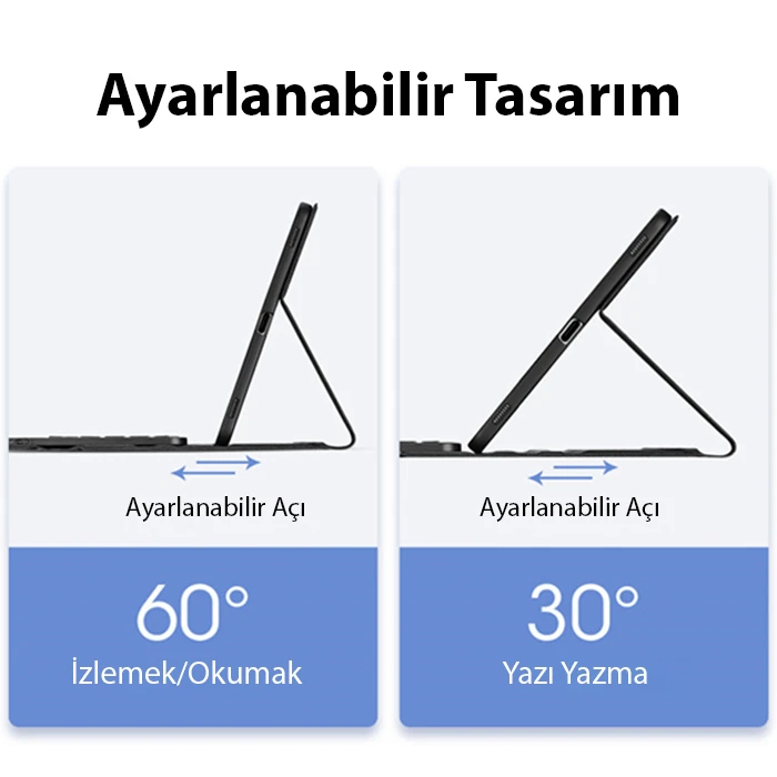 Dux Ducis iPad Pro 12.9 (2020/2021/2022) TK Series Kablosuz Bluetooth Klavye Touchpad Kılıf
