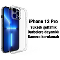 Ally iPhone 13 Pro 6.1inç Kılıf Kamera Korumalı Ultra İnce Şeffaf Silikon Kılıf