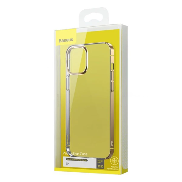 Baseus Glitter İPhone 12/12 Pro Şeffaf Lüx Silikon Kılıf Soft TPU Kılıf