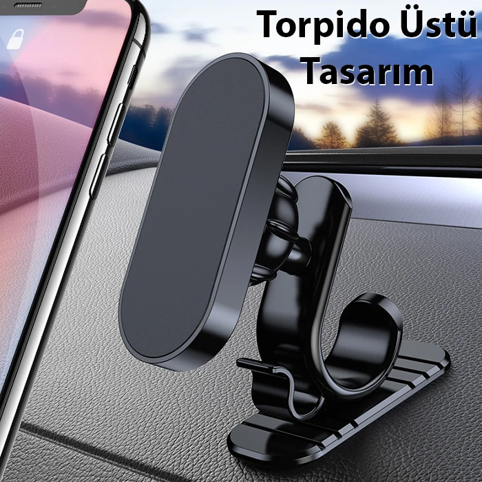 ALLY Araç içi Mıknatıslı Torpido Üstü Cep Telefonu Tutucu