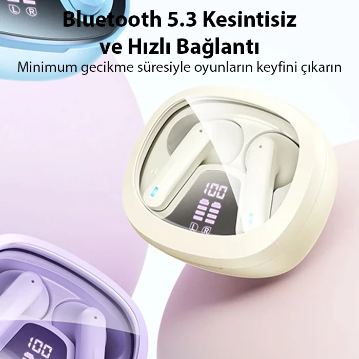 HOCO EQ6 Göstergeli TWS Bluetooth 5.3 Kablosuz Stereo Kulakiçi Kulaklık