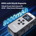 EZERE 4 in1 8000mAh Lastik Sisirme Pompası Ve Starter Akü Takviye Seti