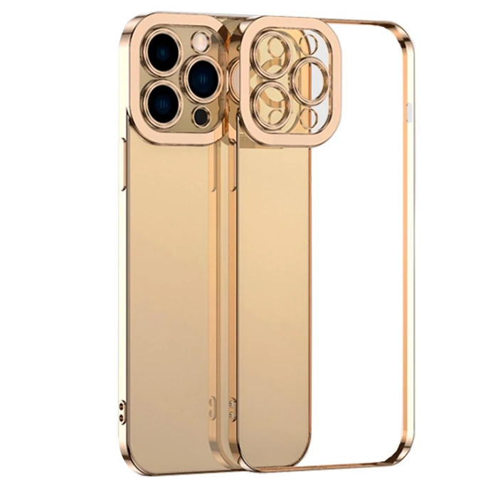 ALLY Fashion Series iPhone 11 Pro Kılıf Renkli Kenar Lazer Çerçeveli Silikon Kılıf