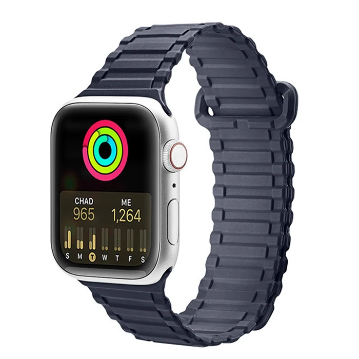 Dux Ducis Apple Watch 38/40/41MM için Manyetik Armor Silikon Kordon Kayış