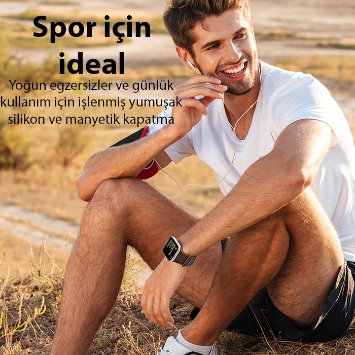 Dux Ducis Apple Watch 38/40/41MM için Manyetik Armor Silikon Kordon Kayış