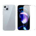Baseus iPhone 15 Schott Serisi Şeffaf Silikon Kılıf + Tempered Ekran Koruyucu Set