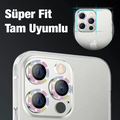ALLY İphone 12 Pro Max 3D Metal Çerçeveli Kamera Lens Koruyucu