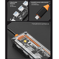 ALLY 5in1 Type-c To USB3.0 + USB2.0 + Type-c PD 100W + HDMI + Ethernet Çoğaltıcı Transparan Hub