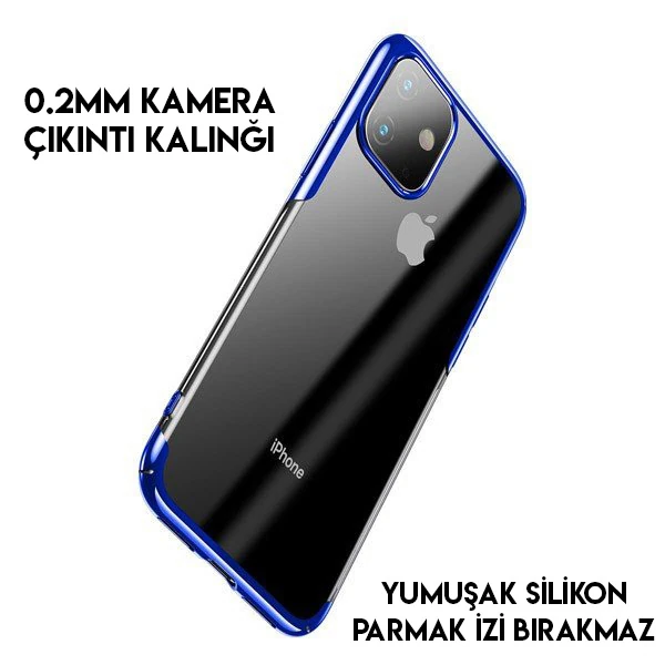 Baseus Glitter Case İPhone 11 Pro 5.8 Şeffaf Lüx Silikon Kılıf