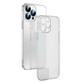 Ally iPhone 13 Pro Max 6.7inch Frosted Glass Şeffaf Kamera Korumalı Kılıf