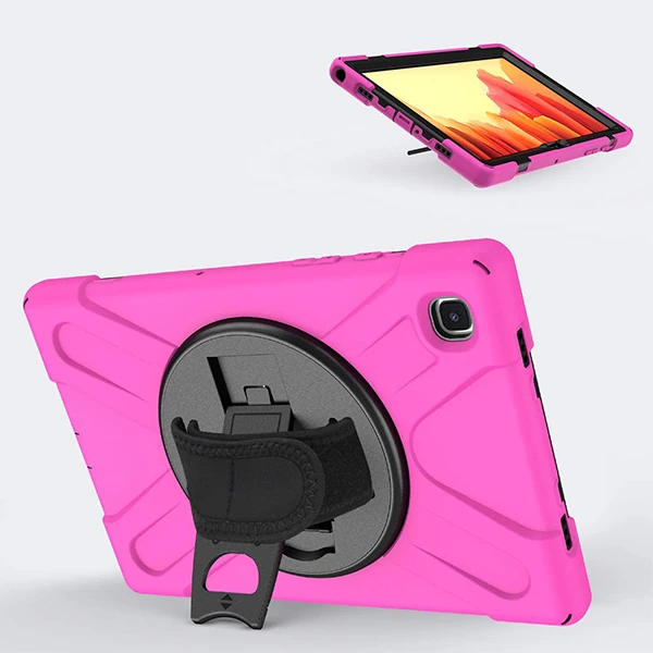 Galaxy Tab A7 10.4 SM-T500-T505-T507 Kılıf Shockproof 3 Katmanlı Standlı Zırh Kılıf Kalem Yerli