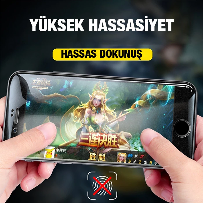 ALLY iPhone 13 -13 Pro 6.1inç Full Glue Matte Tempered Cam Ekran Koruyucu